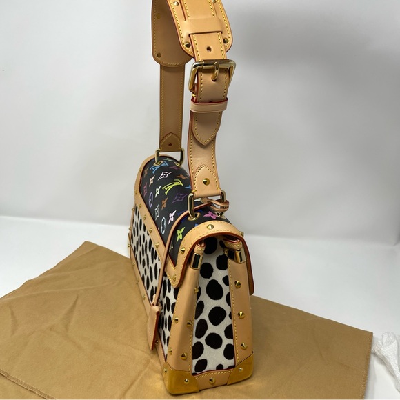 Louis Vuitton Monogram Multicolor Sac Dalmatian Shoulder Bag Black White Purse - Picture 7 of 15